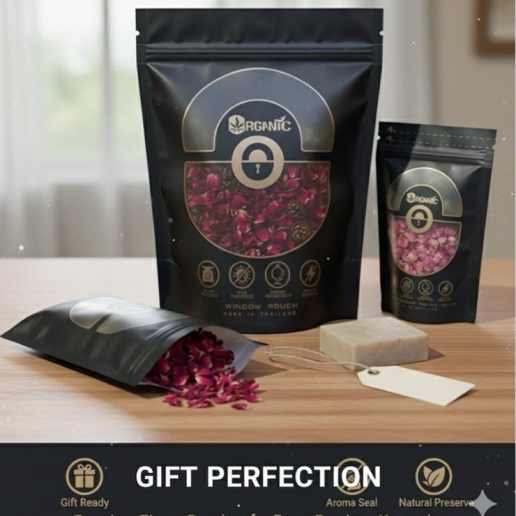 “Size Ss” ถุงซิปล็อคตั้งได้ ORGANIC สำหรับเก็บเมล็ดกาแฟ อาหาร ขนม ยาและสมุนไพร ถุงซีลคุณภาพสูง