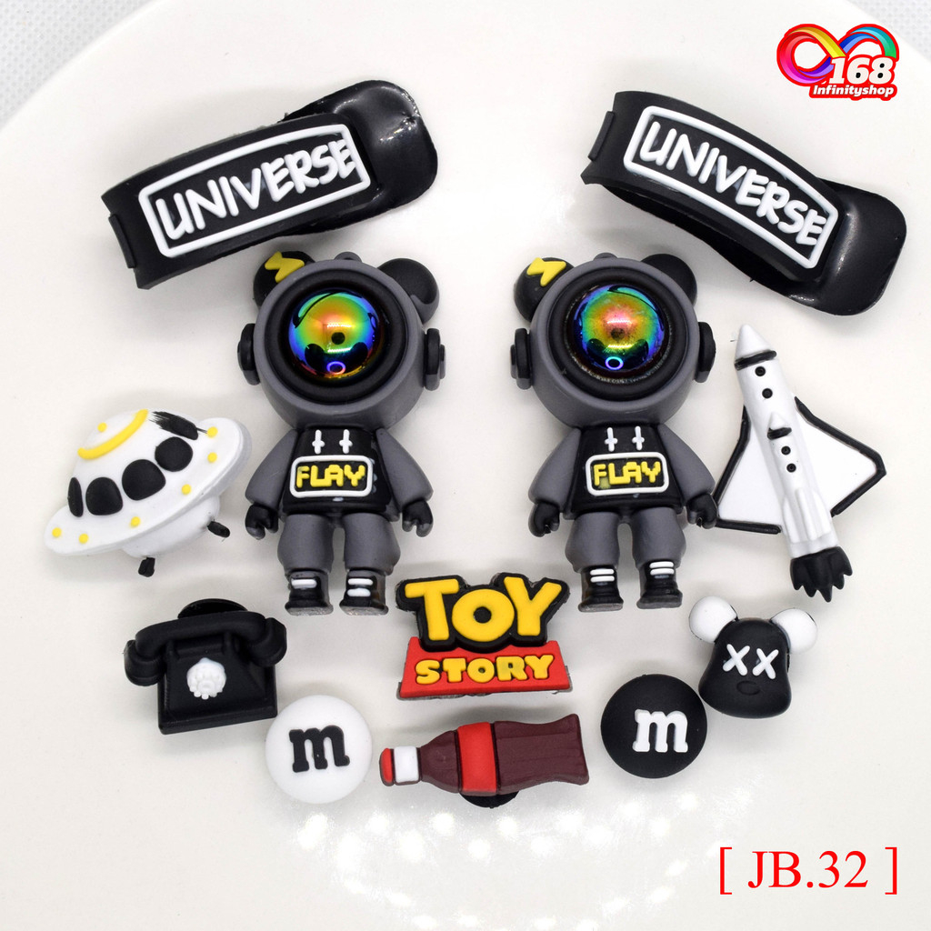 12 ชิ้น เช๊ตการ์ตูน 3D [ JB.32 ]🇹🇭ร้านไทย#jibbitz#จิบบิท#ติดรองเท้า#กระเป๋า#DIY พีวีซี น่ารัก อุปกรณ์เสริม