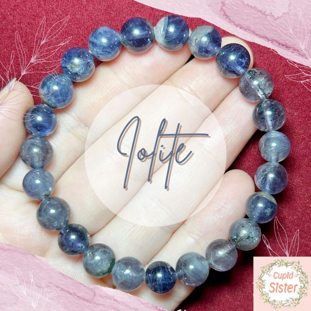 CupidSister สร้อยข้อมือหิน ไอโอไลต์ซันสโตน Iolite Sunstone  หินแห่งความสุข หินทวงหนี้ ข้อมือหินนำโชค