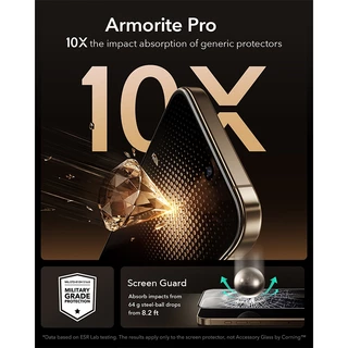 ESR ฟิล์มกระจกสำหรับ iPhone 17 / 16 Pro / 17 Pro / 17 Pro max รุ่น UltraFit Armorite® Pro Screen Protector