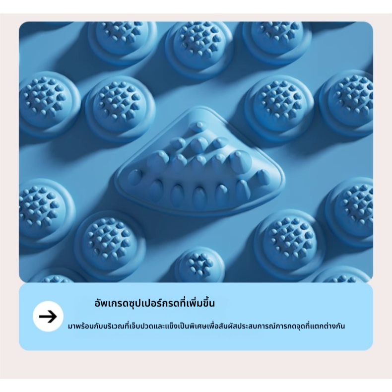 เบาะนวดเท้า แผ่นรองกดจุด เสื่อวิ่งจ็อกกิ้ง เบาะนวดขนาดใหญ่และหนา บรรเทาความเหนื่อยล้าการดูแลเท้าอัพเกรดฟังก์ชั่นแม่เหล็ก - รูปที่ 7