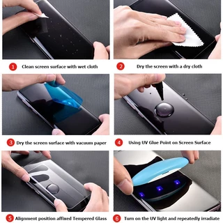 ฟิล์มกระจกกาว UV สำหรับ VIVO V60 X100Pro X200Pro X200 V50 V40 V40Pro V30 V30E V27Pro รุ่นใหม่ล่าสุด แบบจอโค้ง