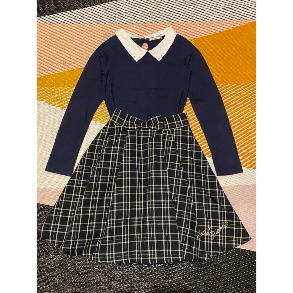 กระโปรงเด็ก Mezzo Piano แถมเสื้อแขนยาว peda&mada Size 140