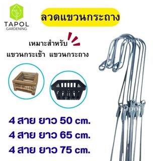 ลวดแขวนกระถาง 4 สาย มีหลายขนาด ลวดอย่างดีแข็งแรงทนทาน ลวดสี่…