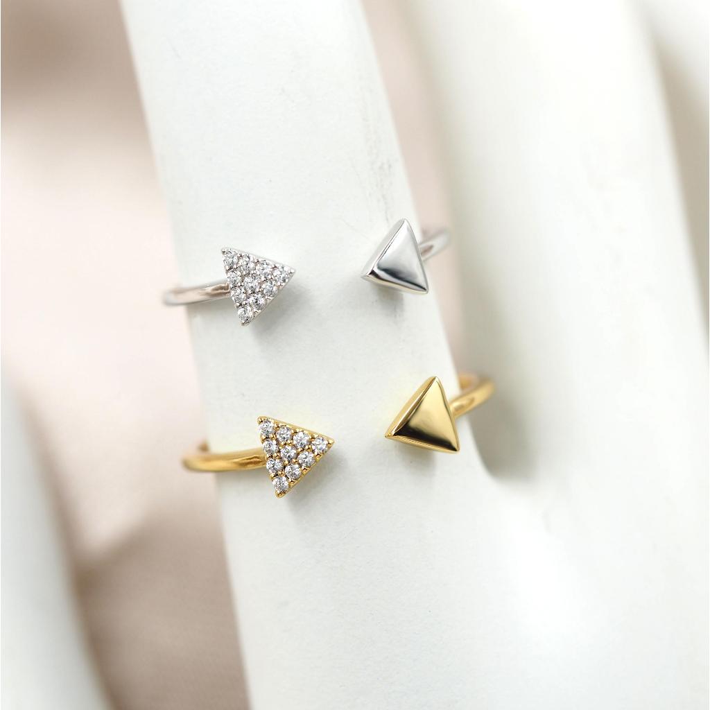 MSCHOO : แหวน Triangle Ring ฝังCZ