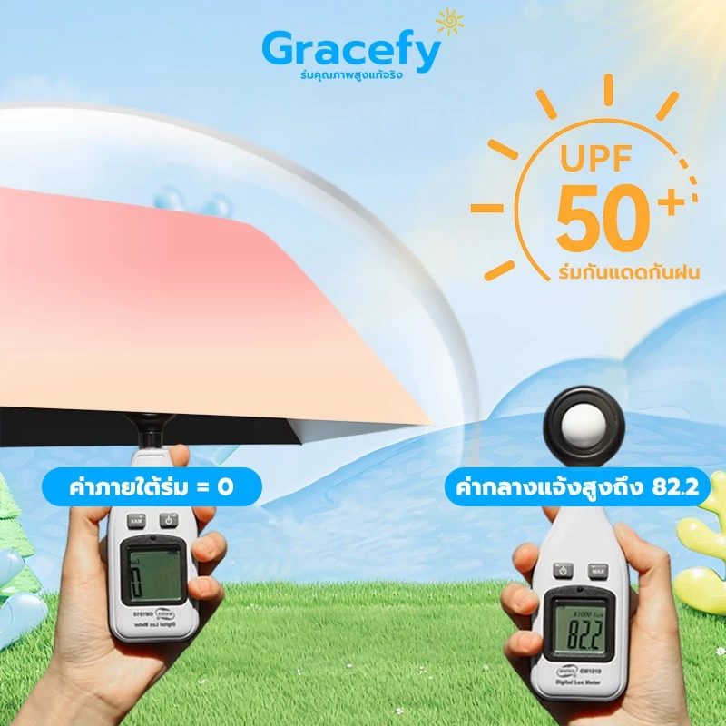 Gracefy ร่มพับพกพา อัตโนมัติ กันUV กันลมกันฝน thumbnail 4