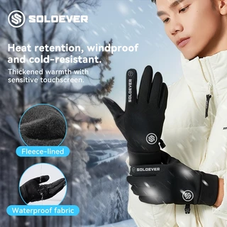 【TH】SOLOEVER Gloves ถุงมือมอเตอร์ไซค์-จักรยาน กันน้ำ สัมผัสจอได้ ระบายอากาศดี ยืดหยุ่น กันลื่น