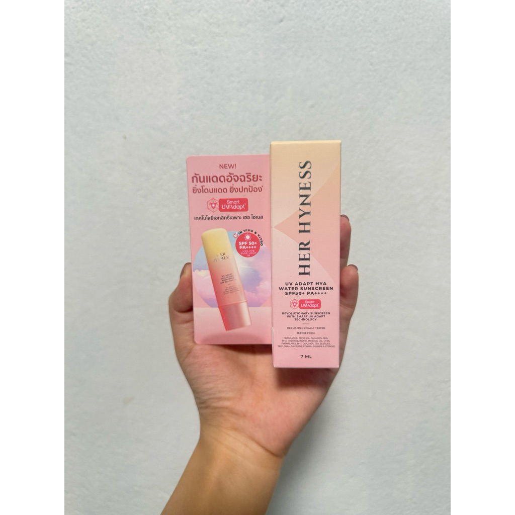 ของแท้100%กันแดดอัจฉะริยะ HER HYNESS UV ADAPT HYA WATER SUNSCREEN SPF 50+ PA++++ ขนาด 7ml.