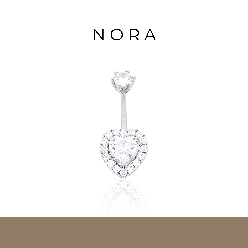 Jewelry แหวนสะดือ ปุ่มท้องแหวน รูปหัวใจ สเตนเลส ใกล้ชิด เจาะสะดือ เครื่องประดับหน้าท้อง NR250602