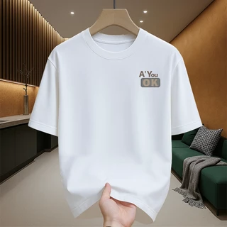 ใหม่ เสื้อยืดลําลอง เสื้อยืดคอกลม แขนสั้น พิมพ์ลายตัวอักษร ทรงหลวม แฟชั่นฤดูร้อน