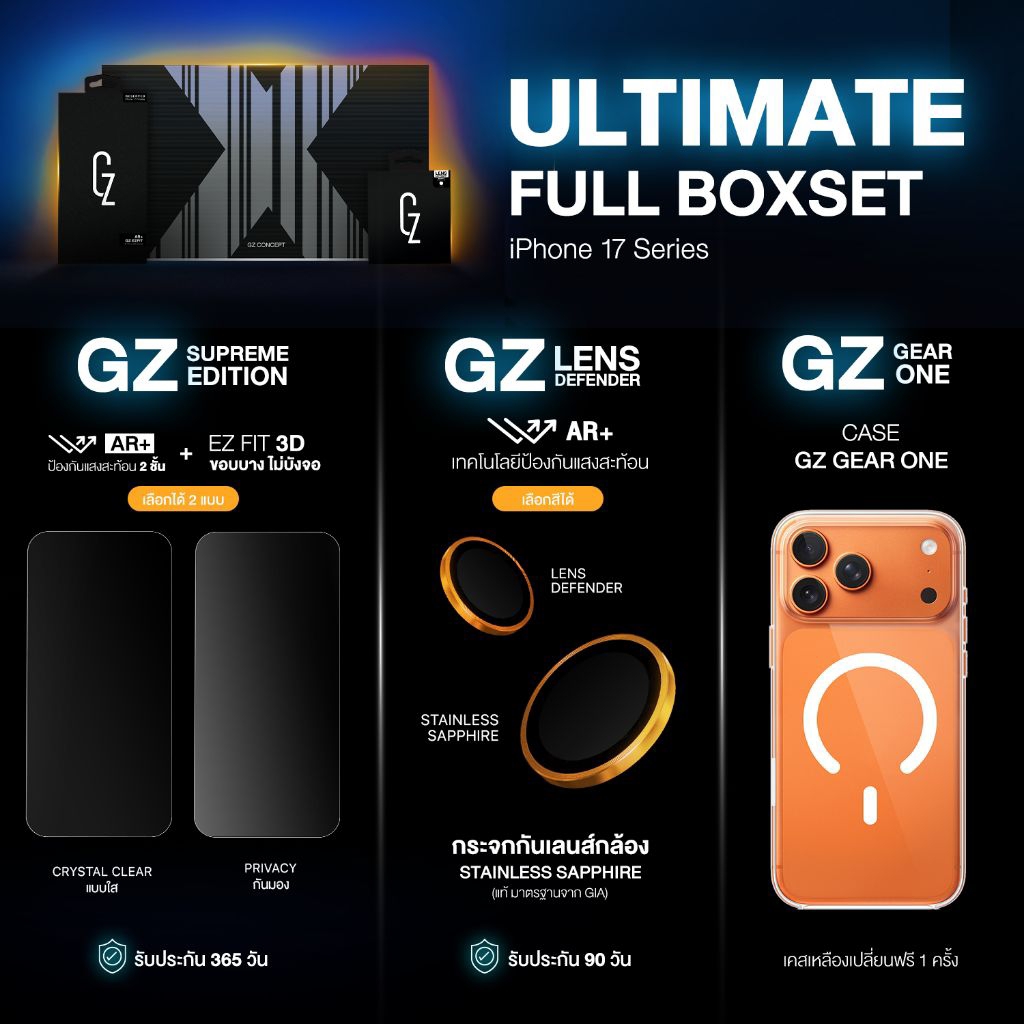 GZ Ultimate Box Set สำหรับ iPhone 17 Series