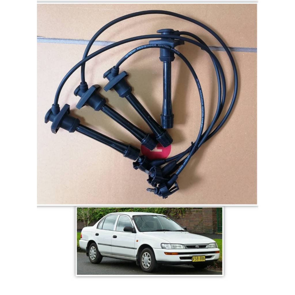 สายหัวเทียน TOYOTA  AE100.AE101.AE111 4AFE.5AFE ของใหม่ชุด4เส้นคุณภาพดีใส่เเทนเดิมได้เลย