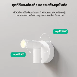 Ofeel 8000mAh โคมไฟติดผนัง LED USBแบบชาร์จไฟได้ ไฟกลางคืน ไฟอ่านหนังสือ การหมุน360° ไฟสัมผัสแบบแม่เหล็กไร้สาย ตกแต่งห้อง