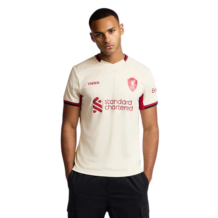 Liverpool Football Club ลิเวอร์พูล เสื้อบอล เสื้อเชียร์ ชุดเยือน Away Fan Jersey ฤดูกาล 2025/26 A25SP05 และ S24SP02