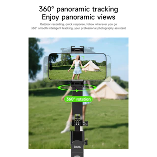 HOCO K32 ขาตั้งกล้องอัจฉริยะ AI ติดตามใบหน้า 360° พร้อมรีโมท ปรับสูงสุด 181 ซม. ไม้เซลฟี่ ขาตั้งมือถือ gimbal hc6