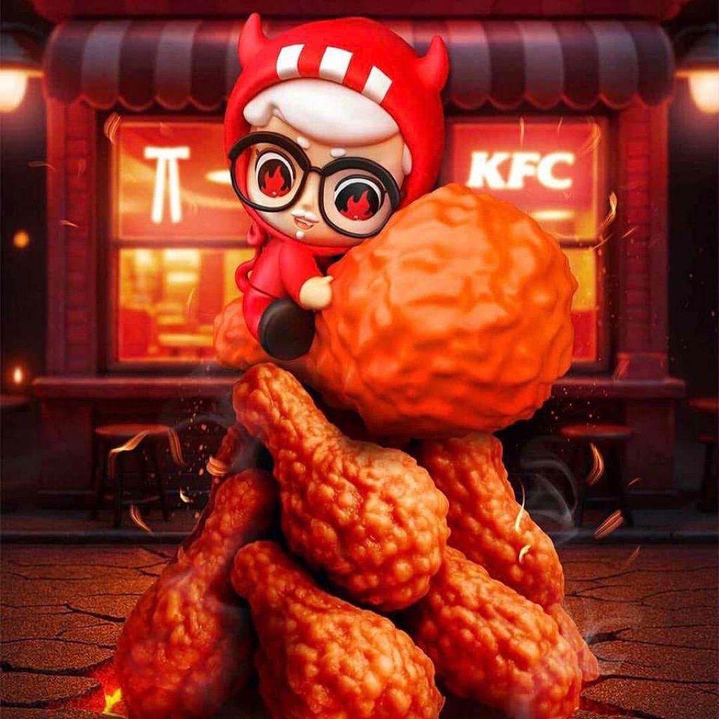 😁 🍗ZABB DEVIL  KFC กล่องจุ่มเบบี้ แซนเดอร์ส ฟิกเกอร์   BABY SANDERS FIGURE   🍗วิงซ์แซบ🍗น่องไก่