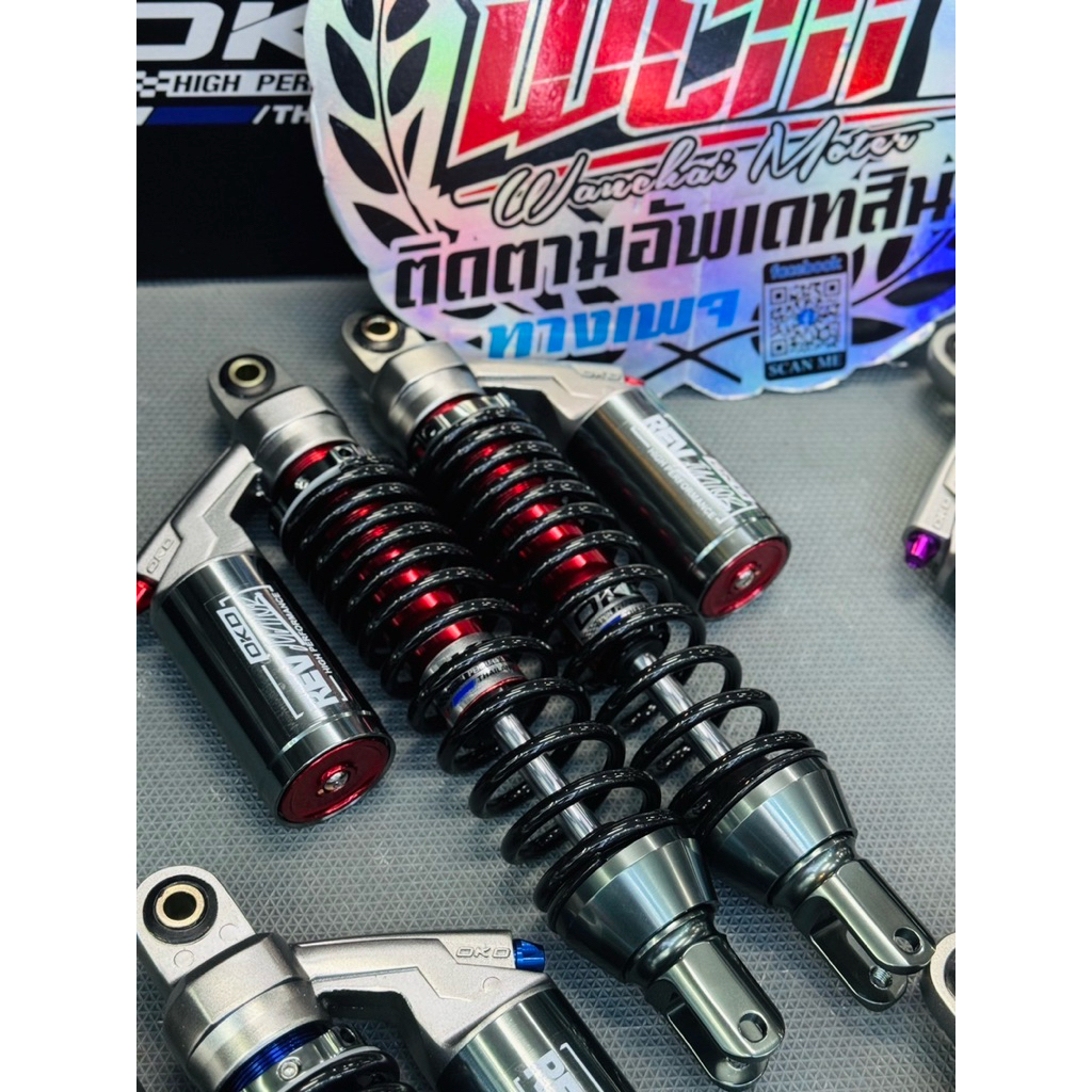 โช๊คหลัง OKD  รุ่น Rev Juniorสูง335 PCX160/150 /pcx2025 (ใส่ได้ทั้งABSและSTD ไม่ติดดิสหลัง/ GPX DZ3 