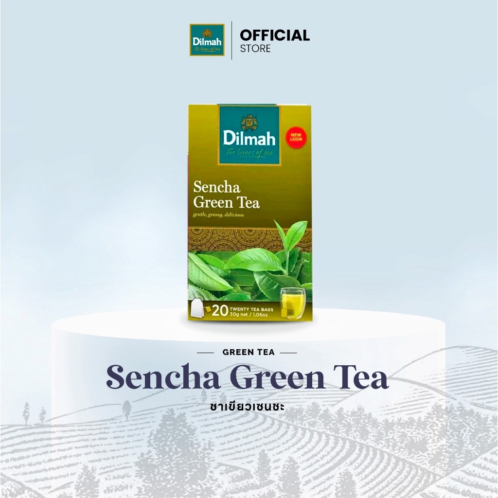 Dilmah ชาซอง ชาเขียว เซนชะ | Sencha Green Tea 1.5g x 20Tbags (80375)