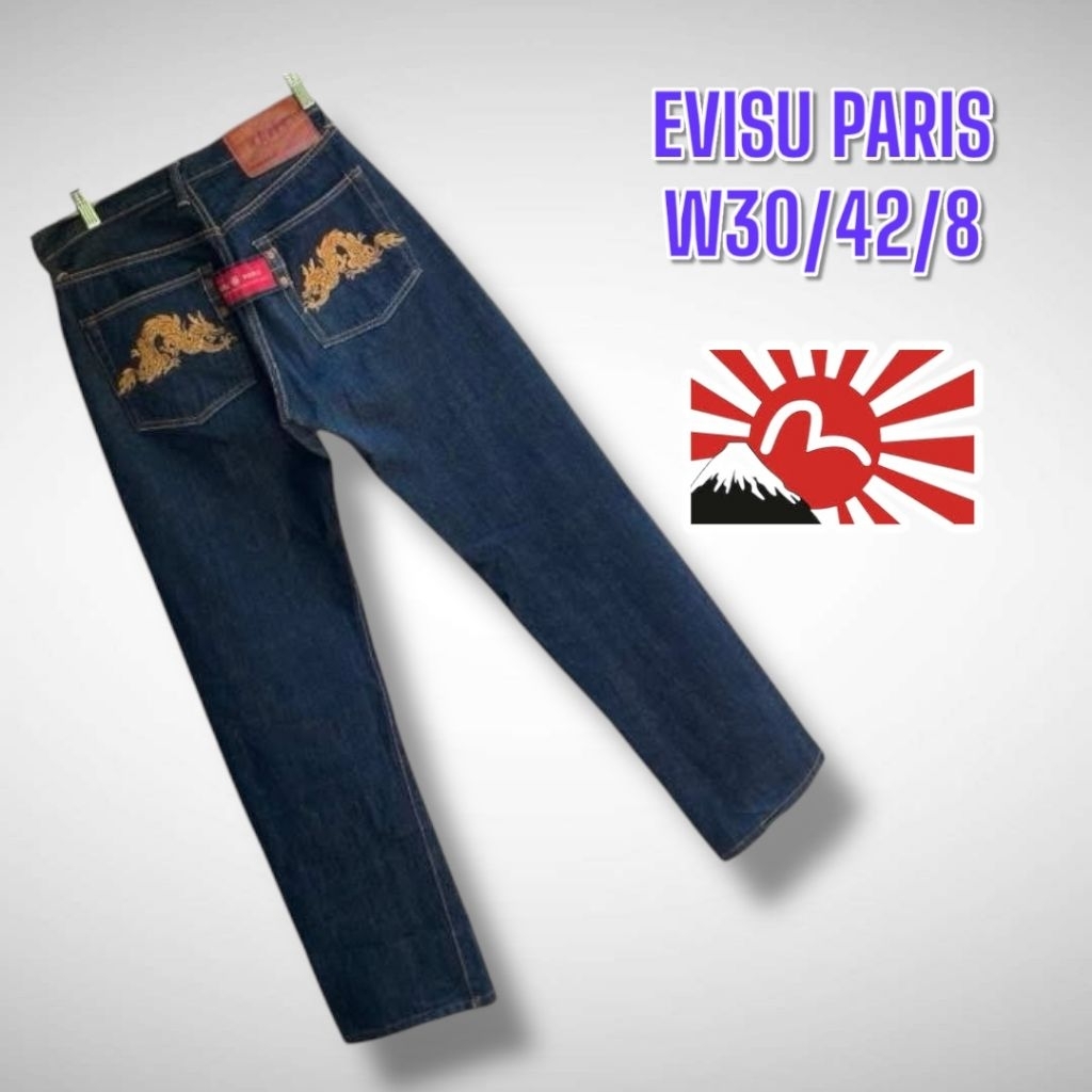 กางเกงยีนส์ผู้ชาย EVISU-PARIS สินค้าแท้ ผลิตญี่ปุ่น ขนาดเอว 30"