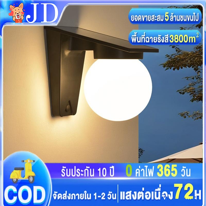 ไฟสปอตไลท์โซล่าเซลล์ 3000k 4500k 6500k แสงขาว ไฟ led Solar IP65 ไฟกลางแจ้ง