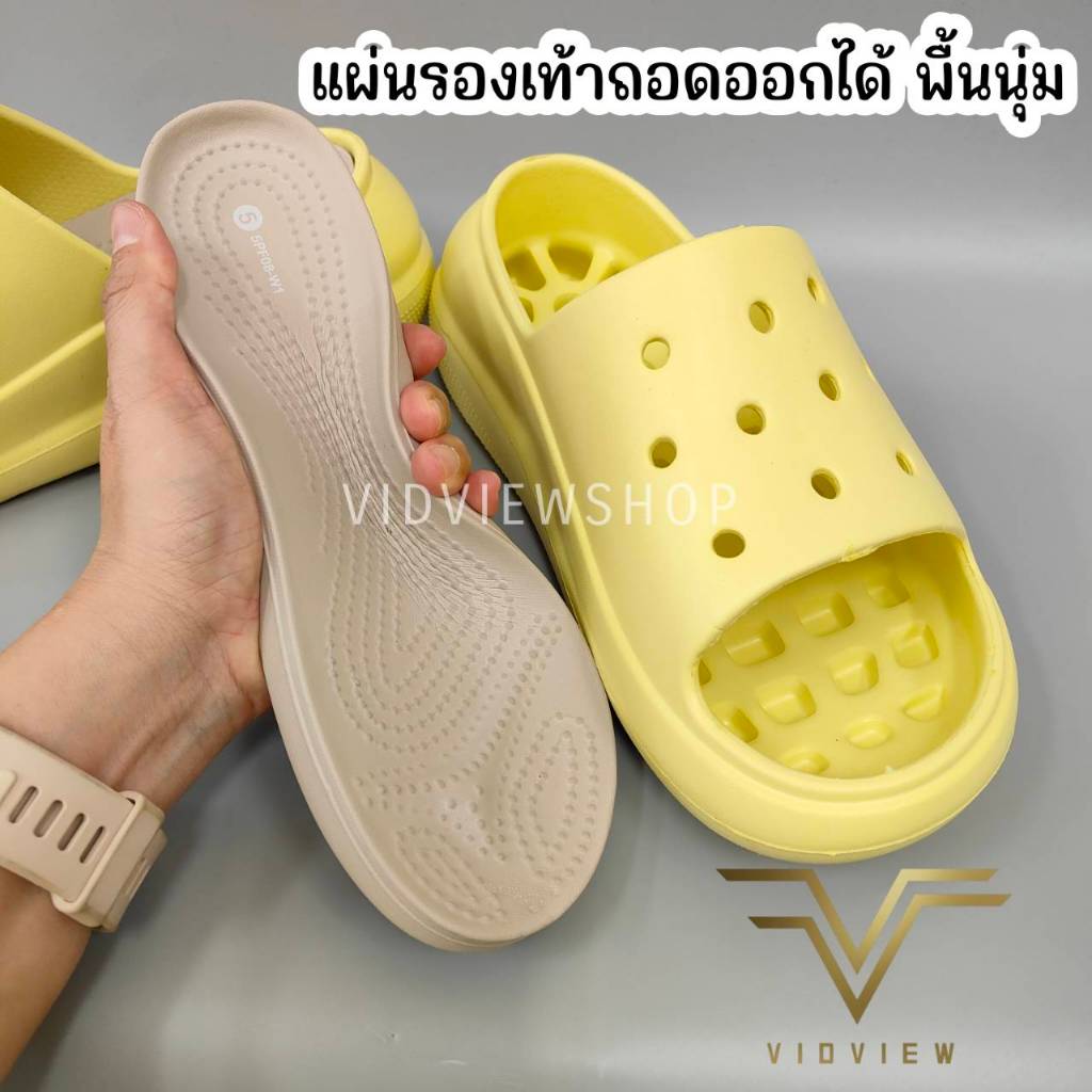 VIDVIEW มีส่งด่วน รองเท้าแตะหญิง Adda 5PF08 ส้นสูง 2.5นิ้ว  ไซส์ 36-40 พื้นนุ่มใส่สบาย รุ่น Pillow Foam - รูปที่ 6