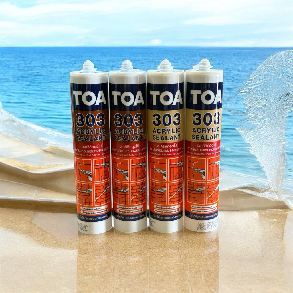 เดปซิลิโคน TOA 303 ขนาด 280 ml. สีโอ๊ค สีน้ำตาล สีเทา   สินค้าราคาพิเศษ มีจำนวนจำกัด (680816) FES