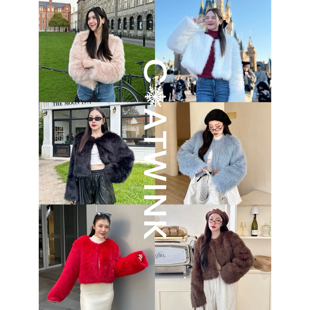 COATWINK🍒TUSCAN FAUX FUR โค้ทเฟอร์ ขนยาว