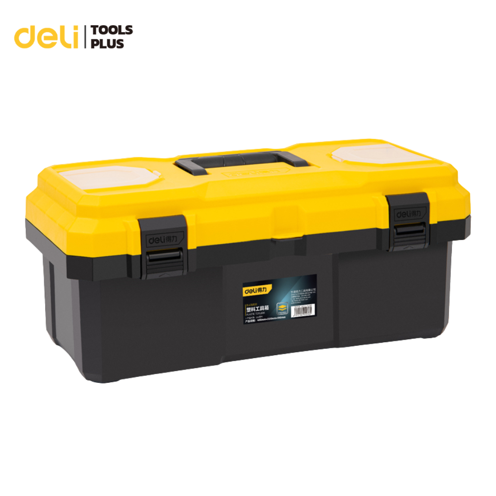 Deli กล่องเครื่องมือ กล่องเครื่องมือช่าง ขนาด 12 14 15 17 18 19 20 นิ้ว แข็งแรง ทนทาน tool box