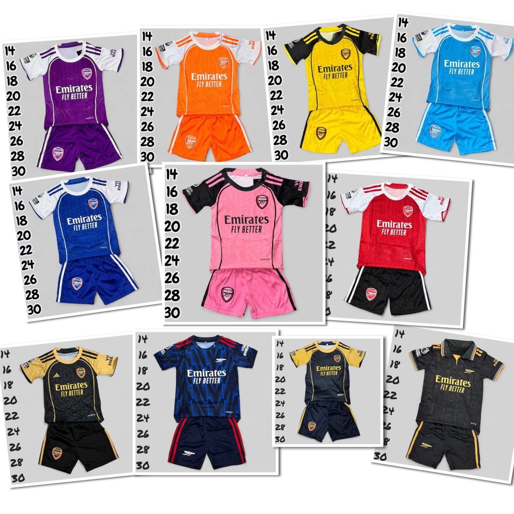 ชุดกีฬาเด็ก⚽(เสื้อ+กางเกง)👉2-12 ปี ผ้าใส่สบาย แห้งง่าย