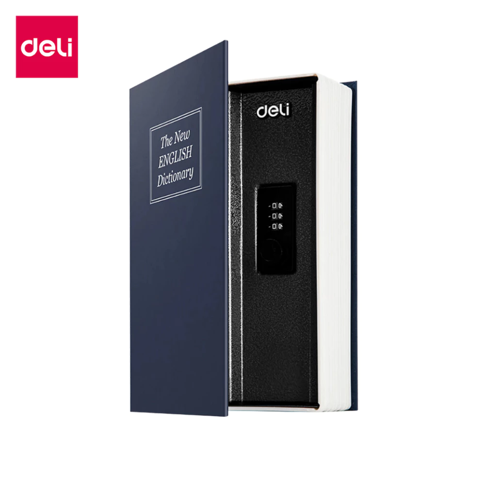 Deli เซฟสมุด เซฟหนังสือ สำหรับเก็บเงิน ซ่อนสิ่งมีค่า แนบเนียน ล็อครหัส ปลอดภัย ไร้กังวล Book Safe
