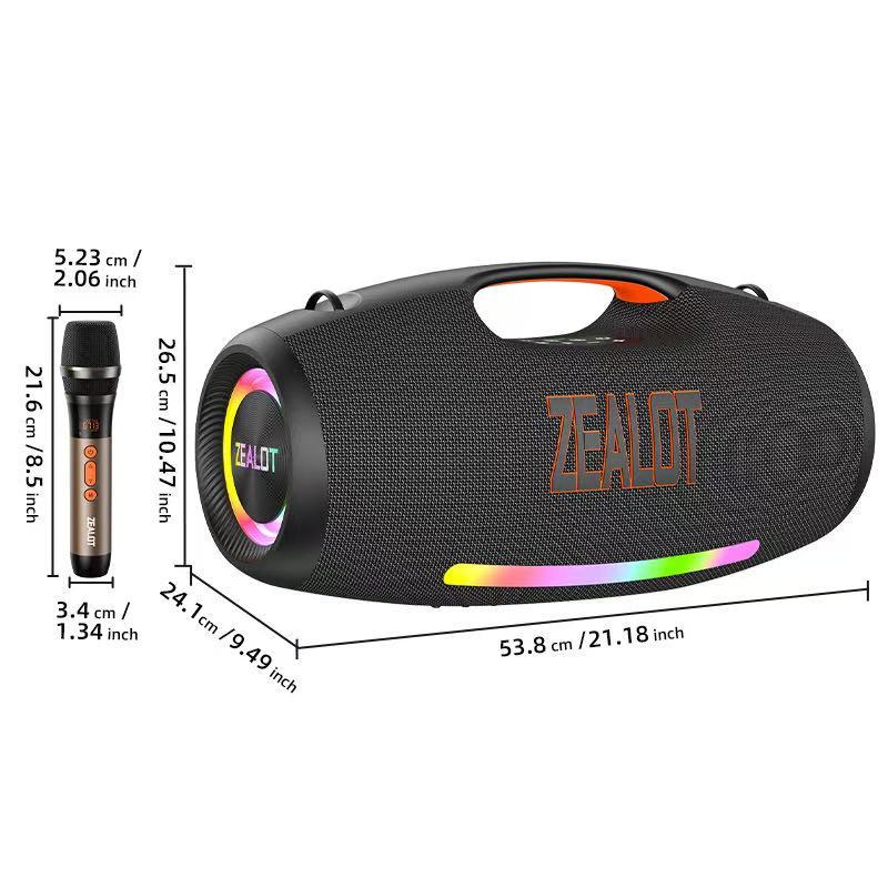 ZEALOTลำโพงบลูทูธ S89 250W แถมไมค์1อัน ดีไซน์สวย เสียงเบสหนักๆ ของแท้100%