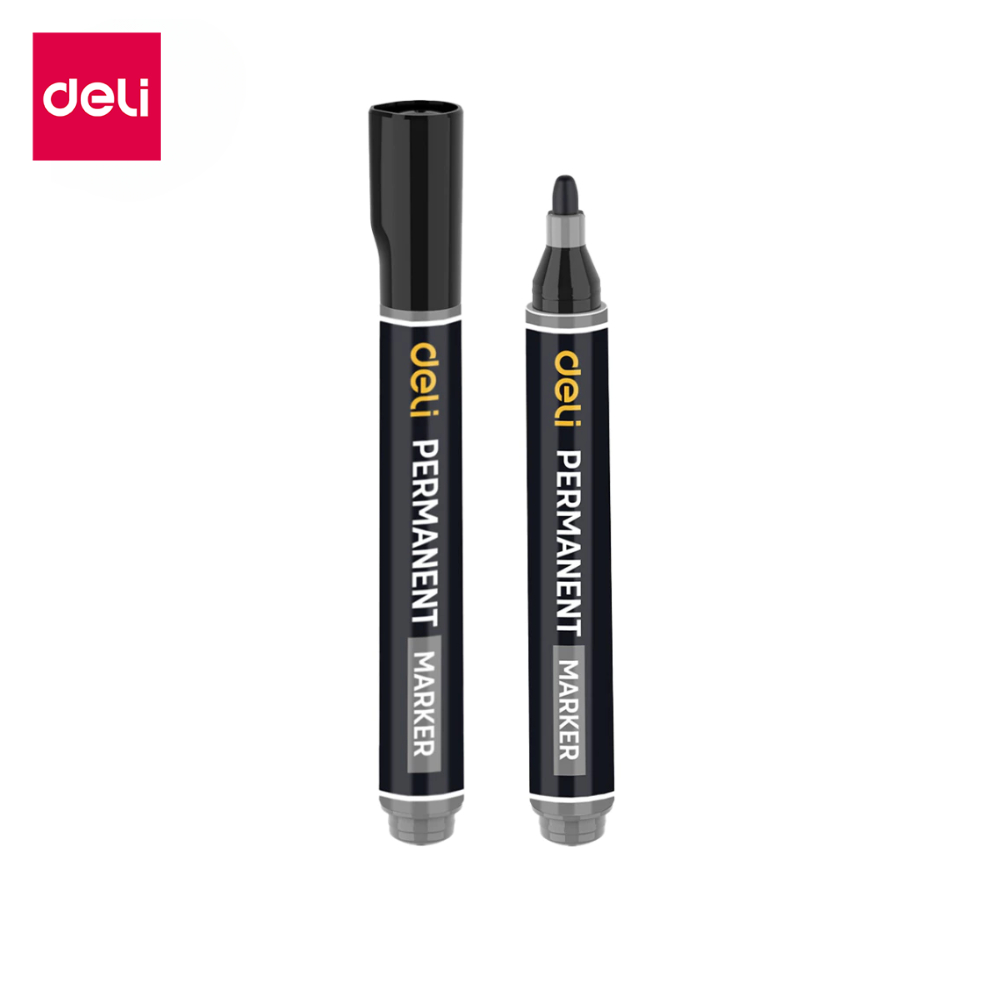 Deli ปากกามาร์คเกอร์หัวกลม 1.8 มม ปากกามาร์คเกอร์ ปากกาเคมี แห้งเร็ว กันน้ำ อุปก