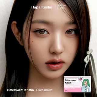 HapaKristin คอนแทคเลนส์ รายเดือน รุ่น Bittersweet สี Olive Brown (2pcs/box) มีค่าสายตา Contact Lens