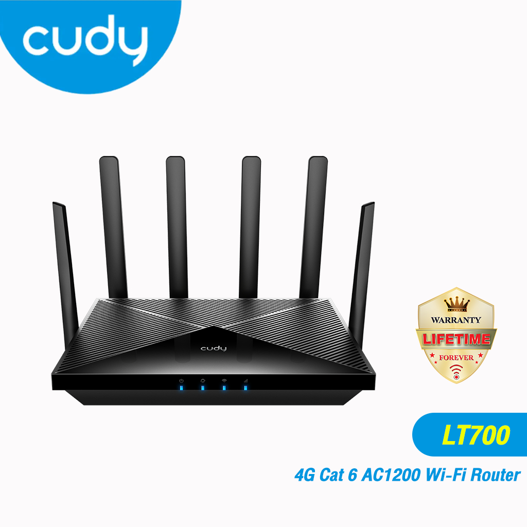 "CUDY" 4G Cat 6 AC1200 Wi-Fi Router รุ่น LT700