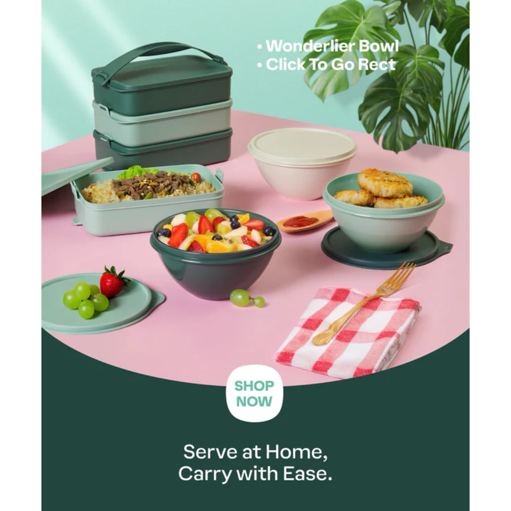 Tupperware ปิ่นโต 4 ชั้น Click To Go with Handle