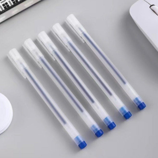 ปากกาเจล ราคา/10 ด้าม ขนาดหัว 0.5mm ปากกาน้ำเงิน หัวเข็ม เขียนลื่น
