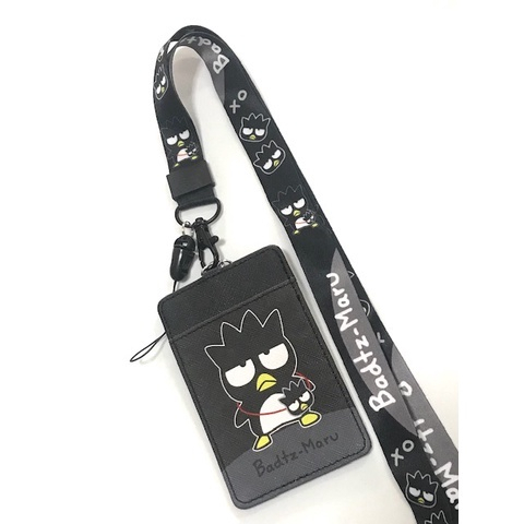 BAD BADTZ XO สายคล้องคอ สายคล้องบัตร ที่ใส่บัตร  พร้อมสายคล้องคอ ลาย BADTZ XO งานดี  สำหรับ บัตร 6x8