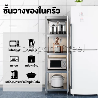 Compact Steel 5/4/3ชั้น ชั้นวางของ เพิ่มความหนา ปรับความสูงระหว่างชั้นได้ แข็งแรง ชั้นวางของในครัว รับน้ำหนักได้ดี