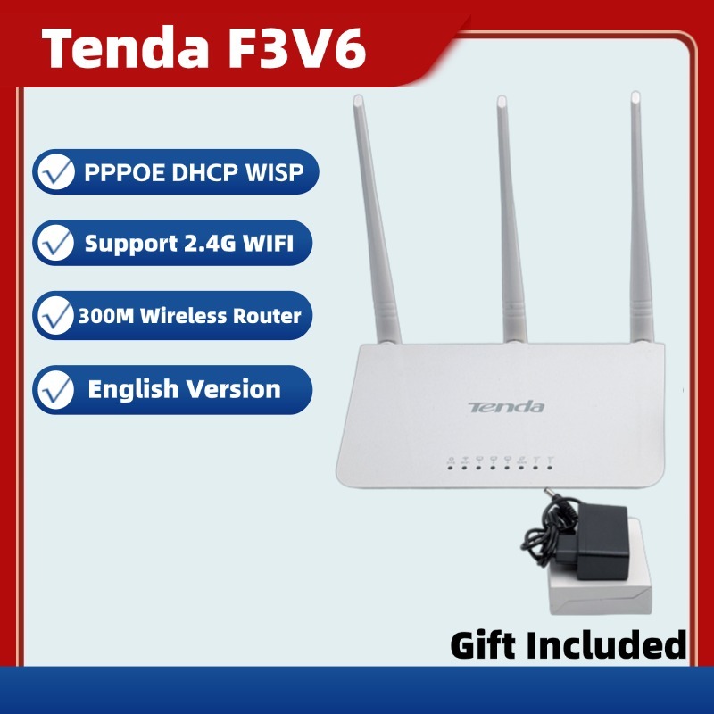Tenda F3 V6 Router WiFi 300Mbps with PPPoE DHCP Support BEKAS