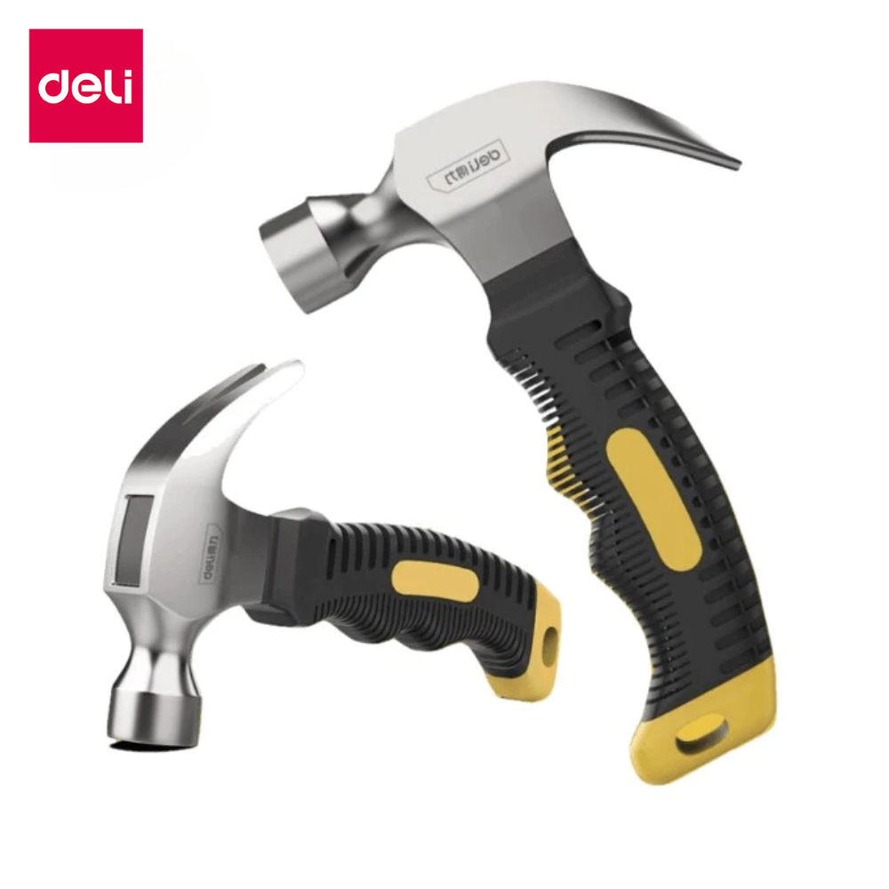 Deli ค้อนด้ามสั้น 8 ออนซ์ ค้อนยาง ใช้ตีตะปู แบบหัวเหล็ก 0.25KG / 0.5KG / 0.75KG อเนกประสงค์ Hammer