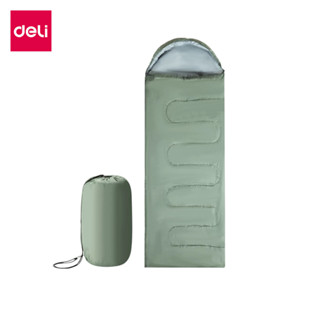Deli ถุงนอน ถุงนอนพร้อมฮู้ด กันน้ำ เพิ่มความอบอุ่น ที่นอนปิก…