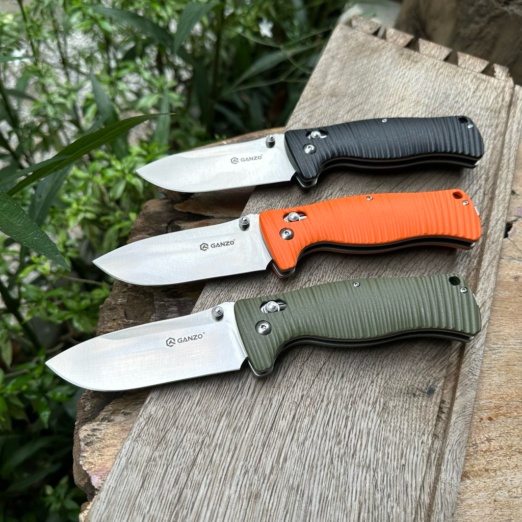 มีด มีดพับGanzo G720 ของแท้100%  วัสดุใบมีด 440C ใบมีดยาว 3.5 นิ้ว ยาวรวม 8.2 นิ้ว