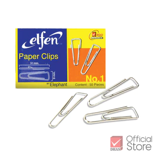 Elfen ลวดเสียบกระดาษ แบบเหลี่ยม No.1 31 มม. จำนวน 1 กล่อง