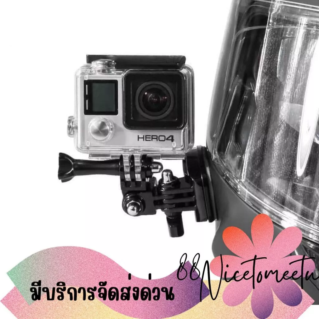 พร้อมส่ง ที่ยึดกล้อง Action cam กล้อง Gopro ติดหมวกกันน็อค Motowolf Helmet Camera MDL3520