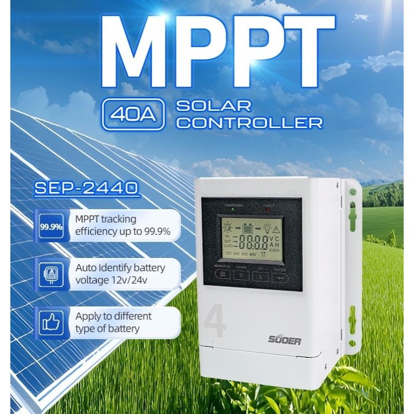 MPPT solar charger panel Solar Controller 40A