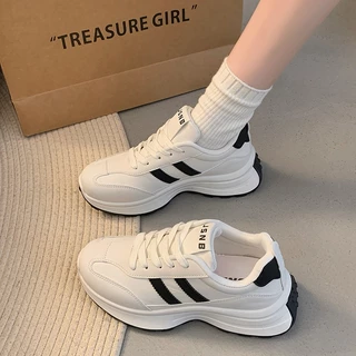ส่งฟรี รองเท้าผ้าใบผู้หญิง แนวสปอร์ต รองเท้ากีฬา พื้นหนานุ่ม น้ำหนักเบา กันลื่น ผ้าใบลำลอง พร้อมส่ง [LN8896]