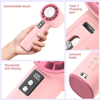 GOOJODOQ Gfs006 พัดลมพกพา 4000mah พัดลม Type C หมอกเย็น พัดลมไอเย็น 100 ระดับ