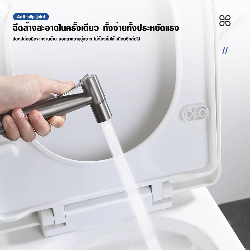 หนึ่งเข้าสองออก วาล์วมุมควบคุมคู่ หัวฉีดชำระ ชุดฉีดชำระ แรงดันสูง สายฉีดชำระ แบบสปริง หัวฉีดชำระ ท่ออาบน้ำแบบยืดหดได้ - รูปที่ 3