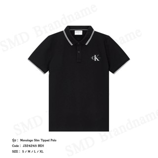Calvin Klein Jeans เสื้อโปโล รุ่น Monologo Slim Tipped Polo …