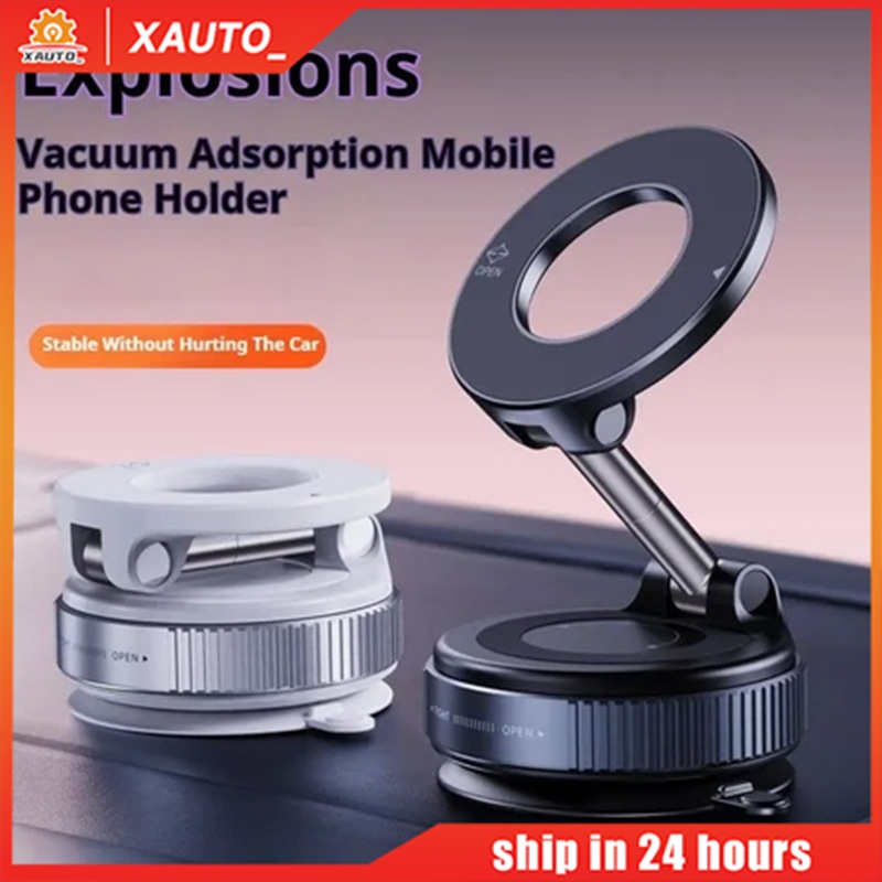 2025 รุ่นใหม่ล่าสุด!! ที่วางโทรศัพท์ในรถยนต์ ที่ยึดแม่เหล็กสูญญากาศ ปรับมุมดู 3 แกน โทรศัพท์ ยืน พับและปรับความยาวได้